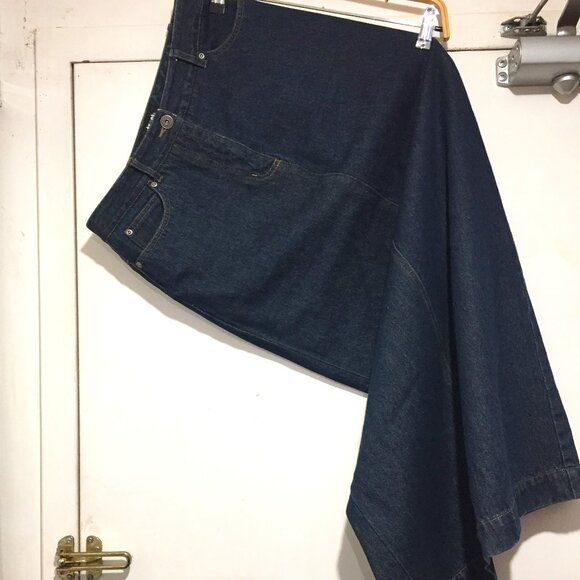 VINTAGE CONTRAST JEANES MAXI SKIRTS SIZE 5 - Picture 4 of 6